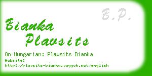 bianka plavsits business card